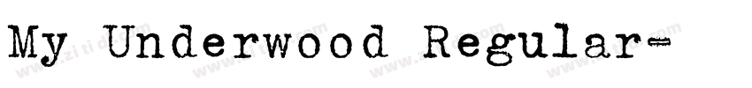 My Underwood Regular字体转换